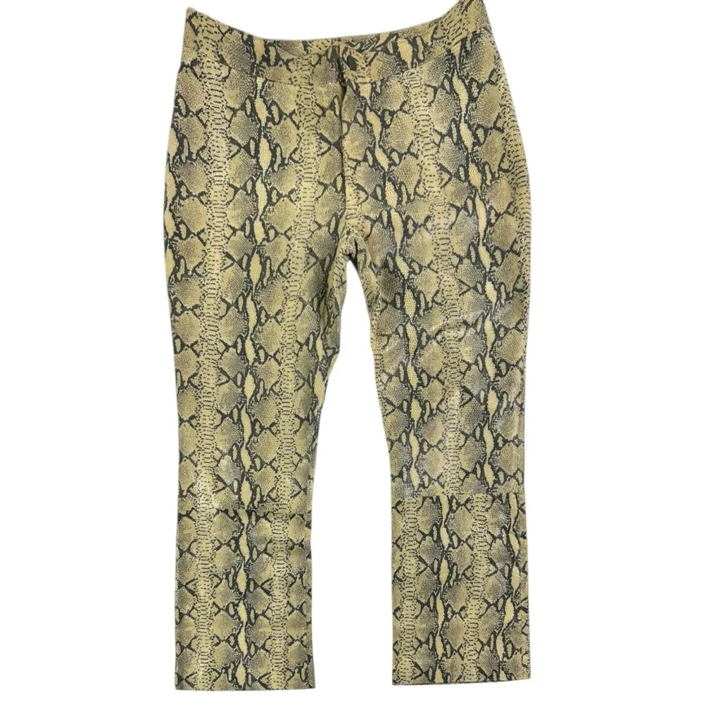 Wilsons Leather Vintage Pelle Studio Snake Print Pants Size 12